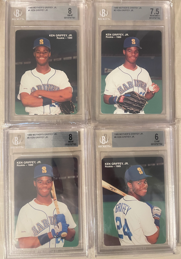 1989 Mother's Cookies Ken Griffey Jr. Rookie Card Set BGS