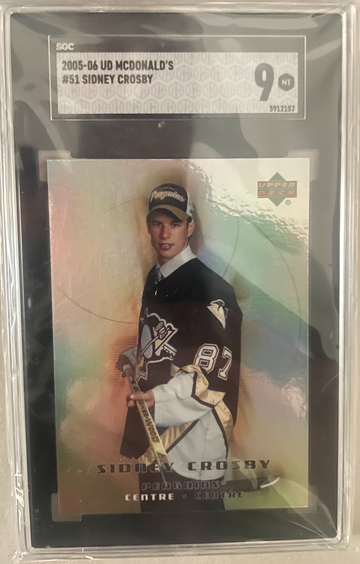 2005-06 Upper Deck McDonald's Sidney Crosby Rookie Card SGC 9