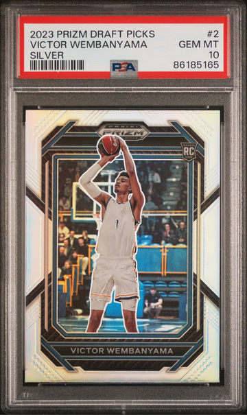 2023 Panini Prizm Draft Pick Victor Wembanyama Silver PSA 10
