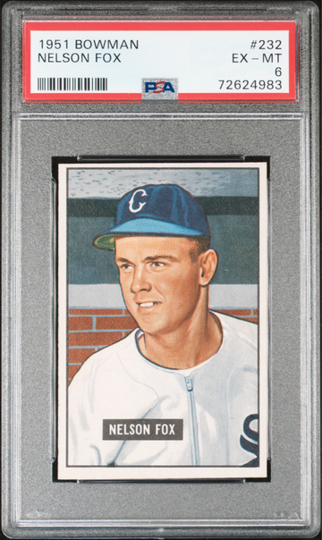 Nelson Nellie Fox 1951 Bowman #232 Chicago White Sox RC Rookie HOF PSA 6