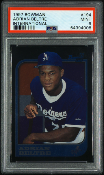 Adrian Beltre 1997 Bowman International #194 HOF Rookie PSA 9