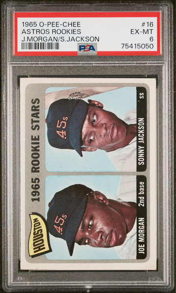 Joe Morgan 1965 OPC O-Pee-Chee #16 Rookie Stars HOF Rookie PSA 6 EX- Centered