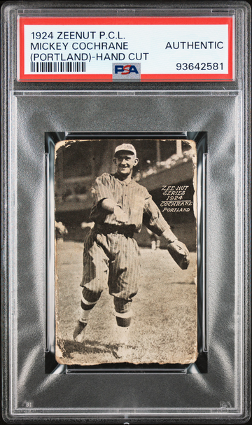 Mickey Cochrane 1924 Zeenut PCL E137 without coupon HOF RC PSA Authentic