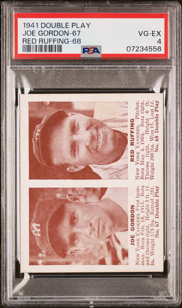Joe Gordon 1941 Double Play #67 68 New York Yankees HOF Rookie PSA 4 - VG/EX