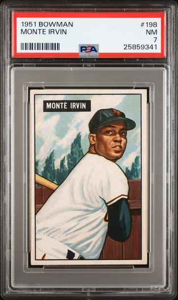 Monte Irvin 1951 Bowman #198 New York Giants HOF RC PSA 7 - NM
