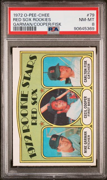 Carlton Fisk 1972 O-Pee-Chee #79 OPC Chicago White Sox HOF RC PSA 8