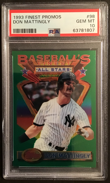 1993 Finest Promo Don Mattingly #98 PSA 10
