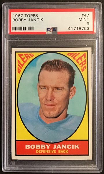 1967 Topps Football Bobby Jancik #47 PSA 9