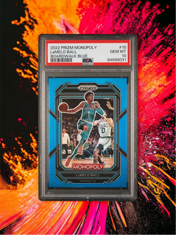 LaMelo Ball Light Blue Monopoly /15 PSA 10