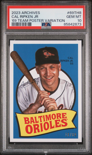 2023 Archives Cal Ripken '69 Team Poster VAR PSA 10 Pop 2