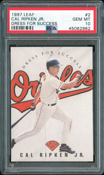 1997 Leaf Dress for Success Cal Ripken PSA 10 