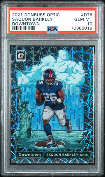 2021 Donruss Optic Saquon Barkley Downtown DT6 PSA 10