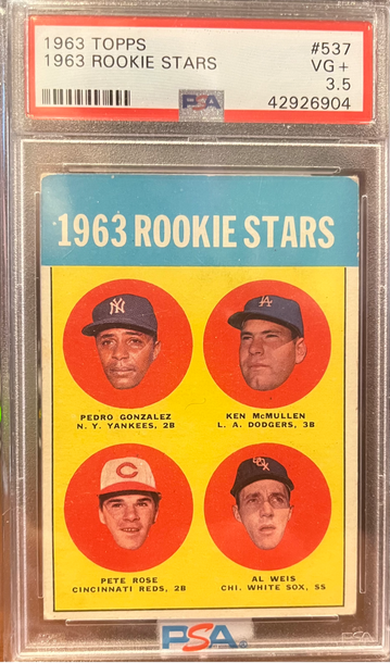 1963 Topps Pete Rose PSA 3.5  Rookie #537