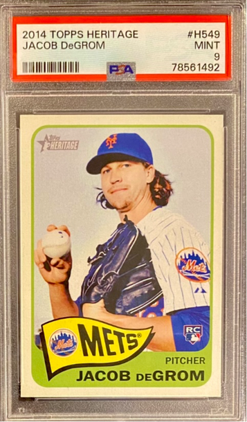 2015 Topps Heritage Jacob DeGrom PSA 9