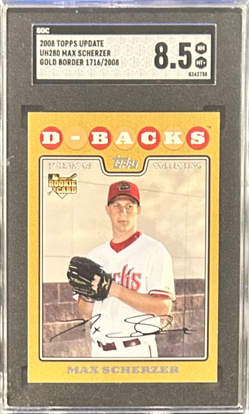 2008 Topps Update Gold Max Scherzer - SGC 8.5