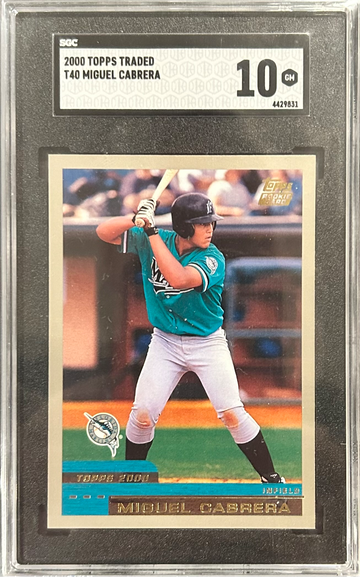 2000 Topps Traded Miguel Cabrera SGC 10