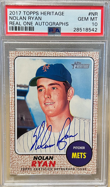 2017 Topps Heritage Nolan Ryan Real One Auto - PSA 10