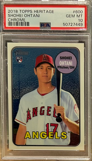 2018 Topps Heritage Chrome Shohei Ohtani PSA 10 254/999