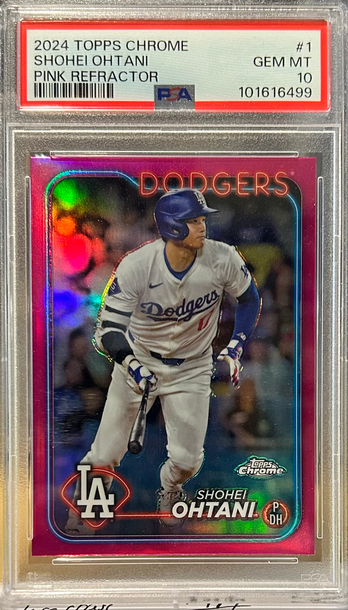 2024 Topps Chrome Shohei Ohtani Pink Refractor PSA 10