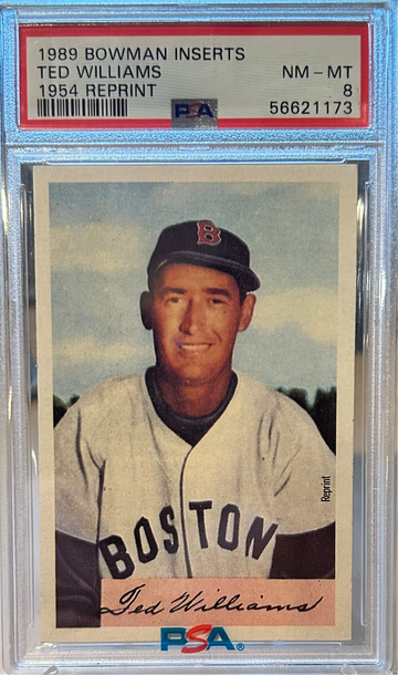 1989 Bowman Inserts Ted Williams 1954 Reprint
