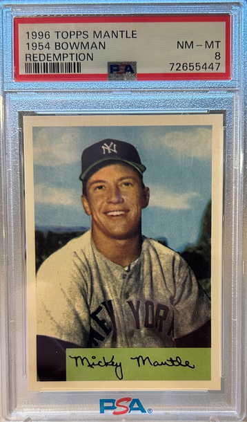 1996 Topps Mickey Mantle Redemption (1954 Bowman Image)