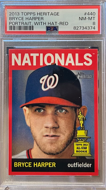 2013 Topps Heritage Bryce Harper PSA 8