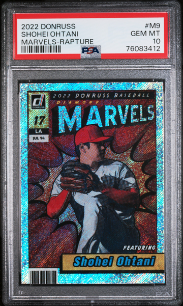 2022 Donruss Marvels Rapture Shohei Ohtani PSA 10