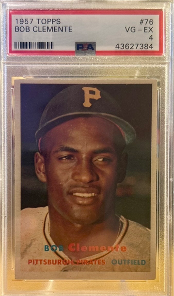 1957 Topps Roberto (Bob) Clemente - great centering color and Registration!