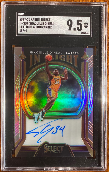 2019 Panini Select In Flight 15/49 Shaquille O'Neal SGC 9.5 Mint+ Auto HOF