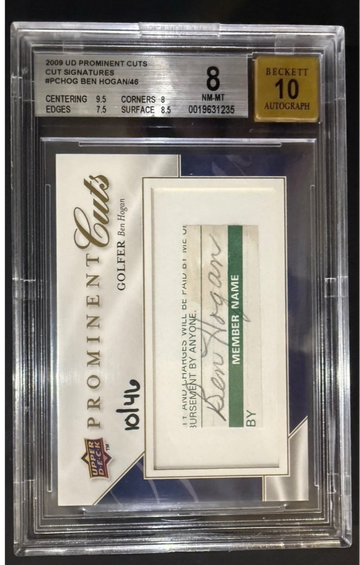 2009 Upper Deck Prominent Cuts Arnold Palmer Cut Auto BGS 10 auto
