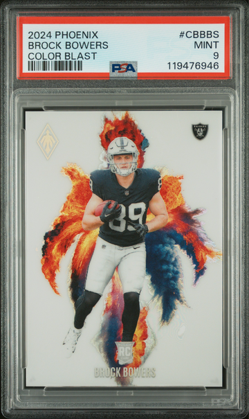 2024 Phoenix Brock Bowers Color Blast PSA 9