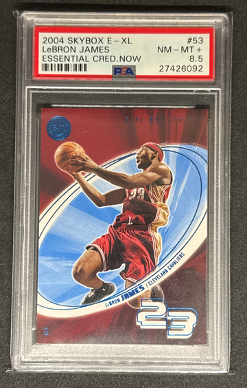 2004 Skybox E-XL LeBron James Essential Credentials Now /53 PSA 8.5
