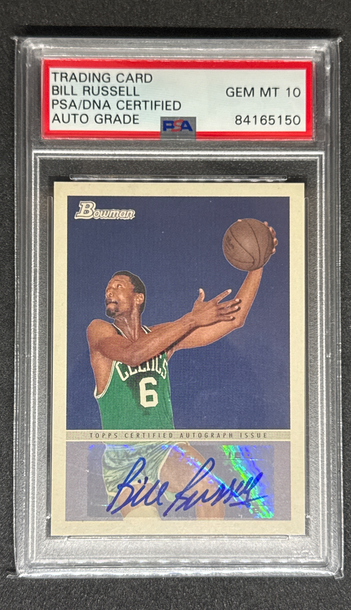 2009-10 Bowman '48 Auto Bill Russell #48A-BR PSA 10 GEM MT Auto HOF