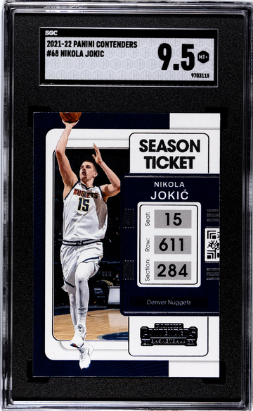 2021-22 Panini Contenders Nikola Jokic Season Ticket #68 - Graded SGC 9.5 MT+  Mint Plus!