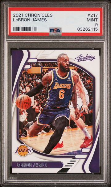 2021 Panini Chronicles LeBron James #217 Basketball Card - PSA 9 Mint. Freshly Graded!