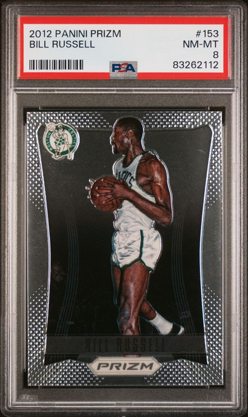 2012 Panini Prizm Bill Russell #153 - Graded PSA 8 NM-MT Basketball Celtics Card ☘️