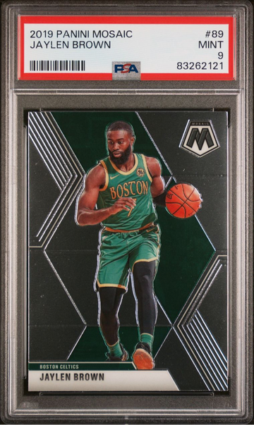 2019 Panini Mosaic Silver Jaylen Brown #89 - Graded PSA 9. MINT CARD Basketball