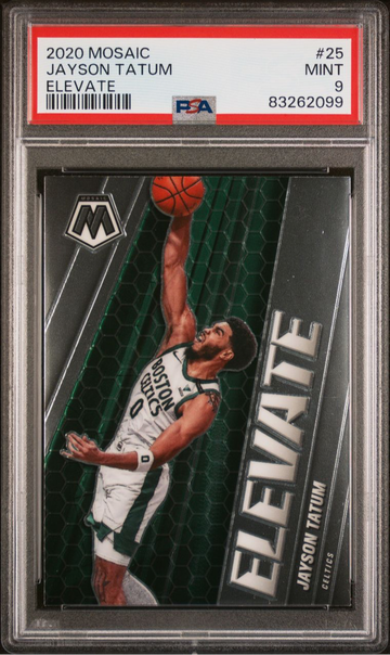 2020 Panini Mosaic Elevate #25 Jayson Tatum - Graded PSA 9 Mint - POP 2 Basketball Card 
