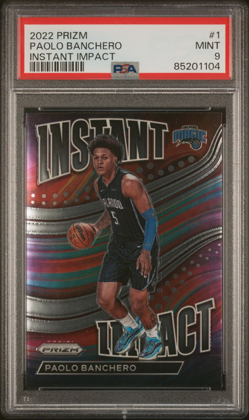 2022 Panini Prizm Paolo Banchero - Instant Impact #1 Graded PSA 9 Mint Rookie RC
