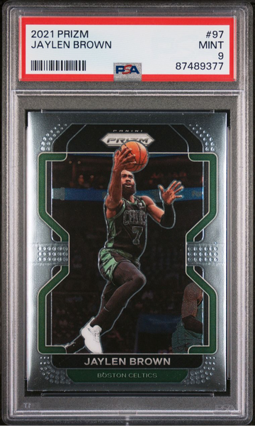2021-2022 Panini Prizm Jaylen Brown #97 - PSA 9 Mint Graded Basketball Card ☘️
