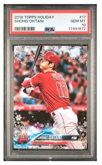 SHOHEI OHTANI 2018 TOPPS HOLIDAY #171 PSA 10