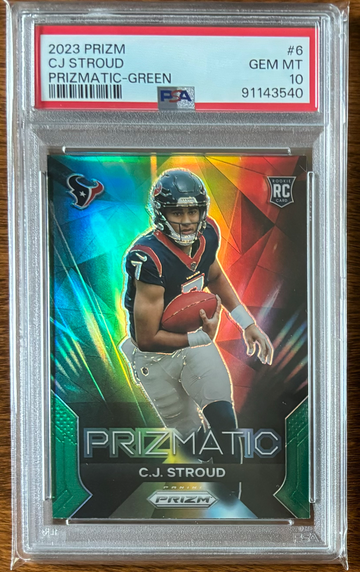 2023 Panini Prizm CJ Stroud Prizmatic Green PSA 10
