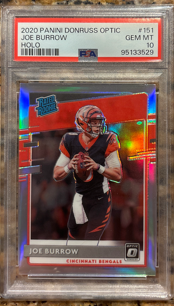 2020 Donruss Optic Joe Burrow Holo PSA 10