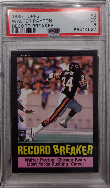 1985 Topps #6 Walter Payton Record Breaker PSA 5