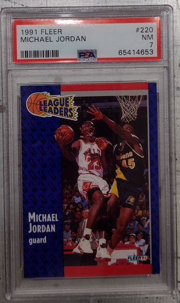 1991 Fleer #220 Michael Jordan LL PSA 7