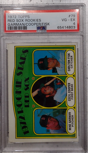 1972 Topps Carlton Fisk Rookie PSA 4