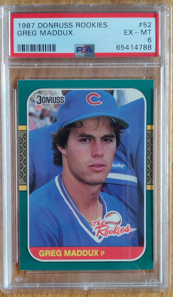 1987 Donruss The Rookies Greg Maddux PSA 6