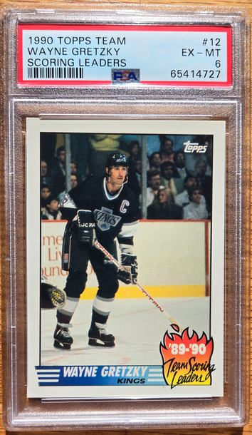 1990 Topps Team Scoring Leader #12 Wayne Gretzky PSA 6