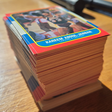 1986-87 Fleer Basketball Set with Stickers, missing #57 (Jordan)