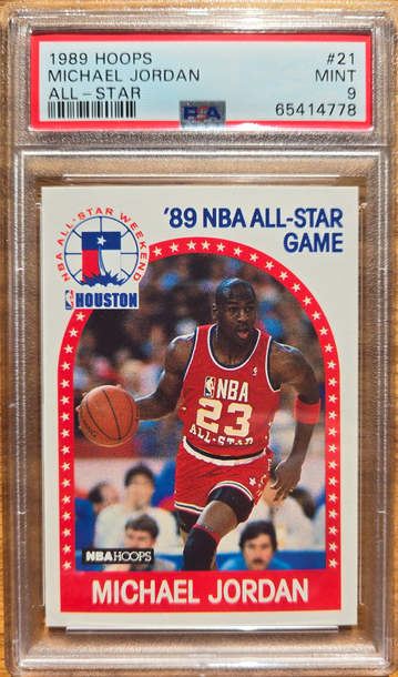 1989 Hoops Michael Jordan All-Star #21 PSA 9